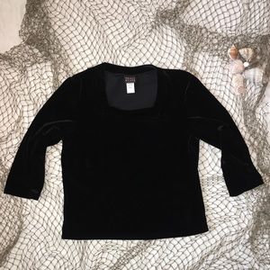 vintage black velour top